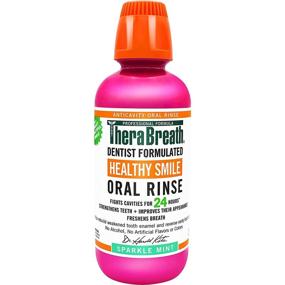 img 3 attached to TheraBreath Sparkle Mint 16 Ounce (Pack of 2) - Dentist Formulated Oral Rinse for a Healthy Smile that Lasts 24 Hours