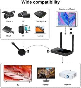 img 3 attached to 📶 Комплект передатчика и приемника Ultimate Wireless HDMI: Транслируйте 4K с Mac, ноутбука, ПК, смартфона на телевизор и проектор беспроводно с помощью мощного беспроводного HDMI-донгла.