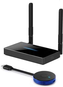 img 4 attached to 📶 Ultimate Wireless HDMI Transmitter and Receiver Kits: Stream 4K from Mac, Laptop, PC, Smartphone to HDTV and Projector Wirelessly with the Powerful Wireless HDMI Dongle