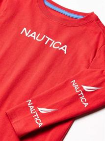 img 1 attached to Nautica Sleeve Graphic White Small Boys' Clothing for Tops, Tees & Shirts