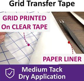 img 2 attached to 📏 Vinyl Ease 12 Inch x 80 Feet Roll of Clear Vinyl Transfer Tape with Grid: Medium Tack Adhesive, 1 Inch Grid – Perfect for Decals, Signs, Wall Words and More! V0842