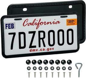 img 4 attached to License Plate Frames Weatherproof Accessories