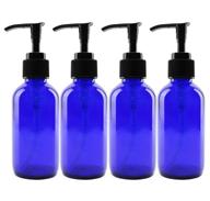 cobalt blue 4 oz bottles for aromatherapy lotions logo