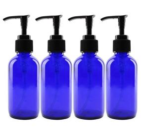 img 4 attached to Cobalt Blue 4 oz Bottles for Aromatherapy Lotions