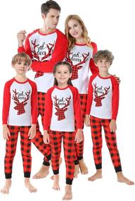 img 4 attached to Family Matching Christmas Pajamas Sleepwear Boys' Clothing in Sleepwear & Robes