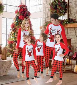 img 3 attached to Family Matching Christmas Pajamas Sleepwear Boys' Clothing in Sleepwear & Robes