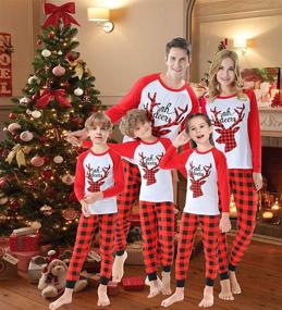img 1 attached to Family Matching Christmas Pajamas Sleepwear Boys' Clothing in Sleepwear & Robes