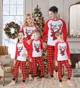 img 2 attached to Family Matching Christmas Pajamas Sleepwear Boys' Clothing in Sleepwear & Robes