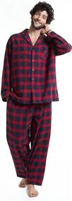 img 4 attached to SIORO Pajamas Set Flannel Sleepwear Loungewear