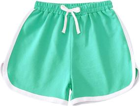 img 2 attached to 🩳 qtGLB Girls Shorts 3-Pack: Quality Cotton Active Shorts for Toddler & Big Girls - Perfect for Running, Athletics, and Sleepwear