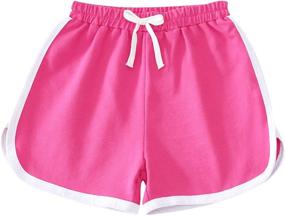 img 3 attached to 🩳 qtGLB Girls Shorts 3-Pack: Quality Cotton Active Shorts for Toddler & Big Girls - Perfect for Running, Athletics, and Sleepwear