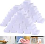 🧽 100 pack magic cleaning sponges eraser: extra durable bulk multifunctional melamine sponge foam for efficient household cleaning - ideal for kitchen, bathroom, bathtub, furniture, and more! logo