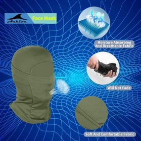 img 3 attached to 🏔️ Achiou Balaclava Face Mask - UV Protection for Men and Women, Sun Hood for Tactical Lightweight Skiing, Motorcycle Riding, Running