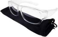 👓 fipponi uv400 blue-light blocking computer glasses: two-in-one opaque, lightweight & comfortable; fit-over for prescription, reader, and rx frames, or direct wear logo