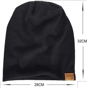 img 1 attached to 🎩 VECRY Men's Large Skullcap Knit Hat - Oversized Slouch Beanie for Maximum Style