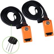 🔒 secure your gear with kingdely 15ft lockable tie down strap - 2 pack, with 3 stainless steel cables and scratch-resistant silicone buckle - ideal for isup, paddle boards (orange) logo