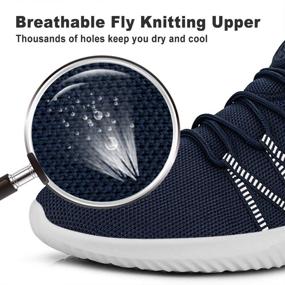 img 2 attached to Men's Breathable Lightweight Comfortable Sneakers – Feethit Shoes for Loafers & Slip-Ons