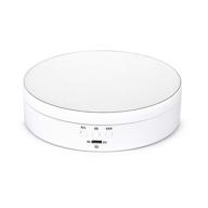 📸 leadleds 5.4 inch mirror top rotating display turntable - 360 degree rotation stand for video shooting, collectibles, jewelry, product display - ideal for 3d models & photography (white) logo