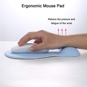 img 3 attached to 🖱️ Xinidc Ergonomic Computer Mouse Pad: Pain Relief & Wrist Rest Support - Ideal for Office, Home, and Studying