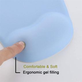 img 2 attached to 🖱️ Xinidc Ergonomic Computer Mouse Pad: Pain Relief & Wrist Rest Support - Ideal for Office, Home, and Studying