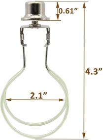 img 2 attached to 💡 Lamp Shade Holder with Bulb Clip Adapter and Finial - Nickel Finish, Including Lampshade Levellers and Spring Clip for Light Bulb