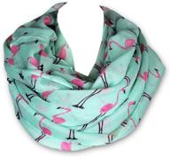 knitpopshop flamingo infinity scarf turquoise logo