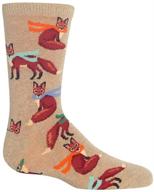 🦊 winter foxes kids crew socks by hot sox logo