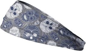 img 3 attached to 🔵 Blue Muertos Big Bang Lite Headband by JUNK Brands: Versatile and One Size Fits All!