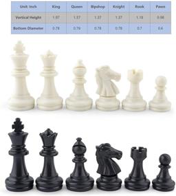 img 2 attached to 🦖 DINOBROS Magnetic Plastic Chessman Replacement: Upgrade your Chess Set with these Magnetic and Durable Chess Pieces