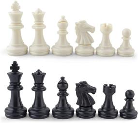 img 4 attached to 🦖 DINOBROS Magnetic Plastic Chessman Replacement: Upgrade your Chess Set with these Magnetic and Durable Chess Pieces