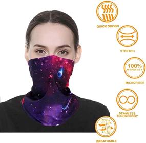 img 2 attached to Cutewing Face Mask: UV Resistant Outdoor Bandana for Hiking, Magic Balaclava, Neck Gaiter, Headband, Elastic & Seamless Sport Headwear