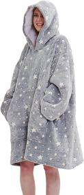 img 1 attached to Oversized Wearable Blanket Sweatshirt Luminous Bedding