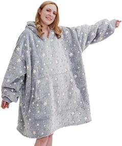 img 2 attached to Oversized Wearable Blanket Sweatshirt Luminous Bedding