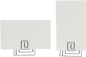 img 3 attached to 📇 Versatile Set of 20 White Place Cards with Sturdy Wire Stands – Ideal for Weddings, Dinner Parties, Buffets, Table Numbers (Silver)