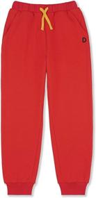 img 4 attached to 👖 Velvet Jogger Sweatpants with Pockets - Girls' Clothing by DOTDOG