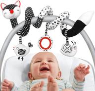developmental car seat toys: high contrast baby toys for 0-3 months, perfect for infants, spiral stroller toys, crib mobile, ideal gift for baby boys and girls logo