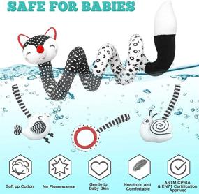 img 2 attached to Developmental Car Seat Toys: High Contrast Baby Toys for 0-3 Months, Perfect for Infants, Spiral Stroller Toys, Crib Mobile, Ideal Gift for Baby Boys and Girls