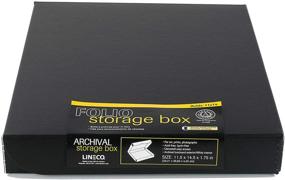 img 4 attached to 📦 Lineco Folio Storage Box: Archival Clamshell with Metal Edge for Organizing and Preserving Photos, Documents, Crafts, and Wedding Dresses - 11 x 14 inches - Black