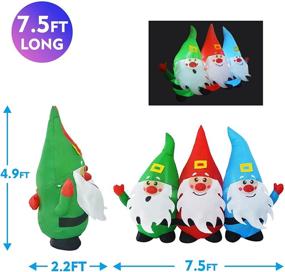 img 3 attached to 🎅 Vibrant 7 FT GOOSH Christmas Inflatable Three Santa Claus: Explore Exclusive Deals on LED-Lit Outdoor Yard Decoration for Holiday Cheer!