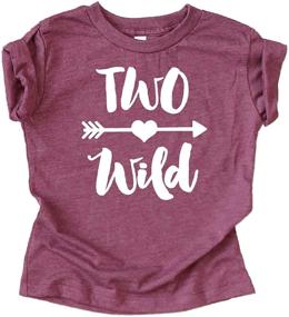 img 2 attached to 🎉 Olive Loves Apple 2nd Birthday Girls Shirt for Toddler Girls - Two Wild Second Birthday Outfit