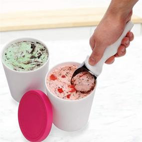 img 2 attached to 🍨 Tovolo Raspberry Sweet Treat Ice Cream Tub: Tight-Fitting & Stack-Friendly