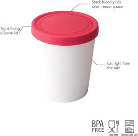 img 3 attached to 🍨 Tovolo Raspberry Sweet Treat Ice Cream Tub: Tight-Fitting & Stack-Friendly