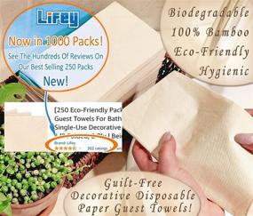 img 3 attached to 🧻 1000 Eco-Friendly Pack of Lifey Disposable Paper Guest Towels: Bulk Discounts, Single-Use Decorative Hand Towels