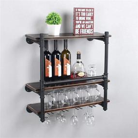 img 2 attached to Industrial Mounted Holders Glasses Storage Furniture in Dining Room Furniture