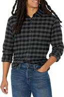 optimized for search: amazon essentials slim fit flannel shirt with long sleeves logo
