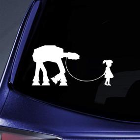 img 4 attached to 🤖 Affordable Bargain Max Decals - Girl Walking Robot Sticker Decal for Notebook, Car, Laptop - 8" (White)