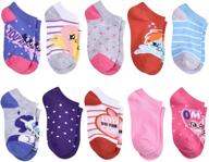 🦄 my little pony girls no show socks: magical and stylish footwear for young fans logo