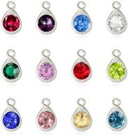 💎 stunning water drop crystal beads charms pendants - 48 pcs for diy jewelry making in 12 vibrant colors logo