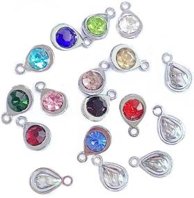 img 1 attached to 💎 Stunning Water Drop Crystal Beads Charms Pendants - 48 Pcs for DIY Jewelry Making in 12 Vibrant Colors