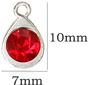 img 3 attached to 💎 Stunning Water Drop Crystal Beads Charms Pendants - 48 Pcs for DIY Jewelry Making in 12 Vibrant Colors